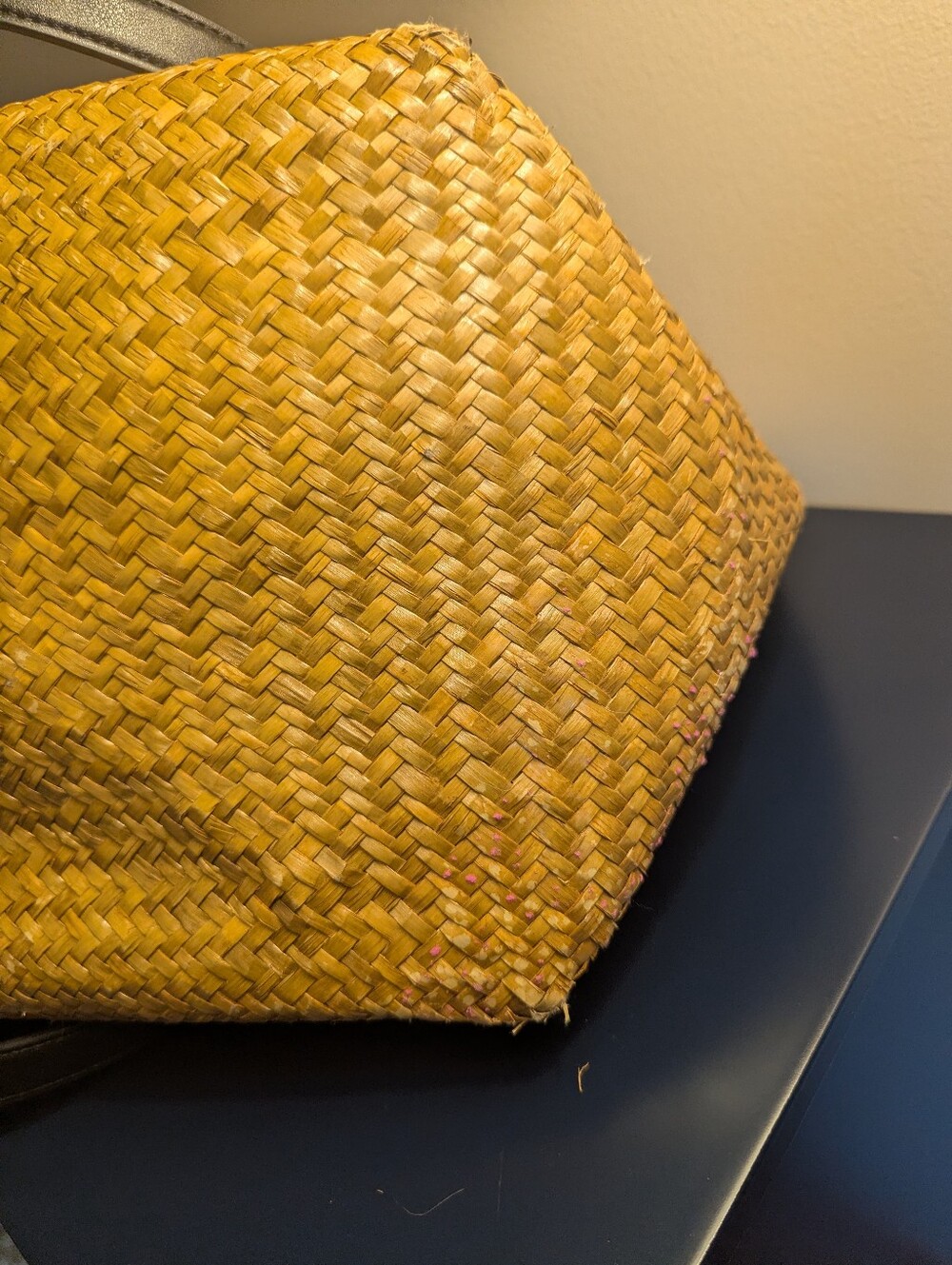 All Saints Allington Woven Straw Tote with Dark Handles - Picture 11 of 16